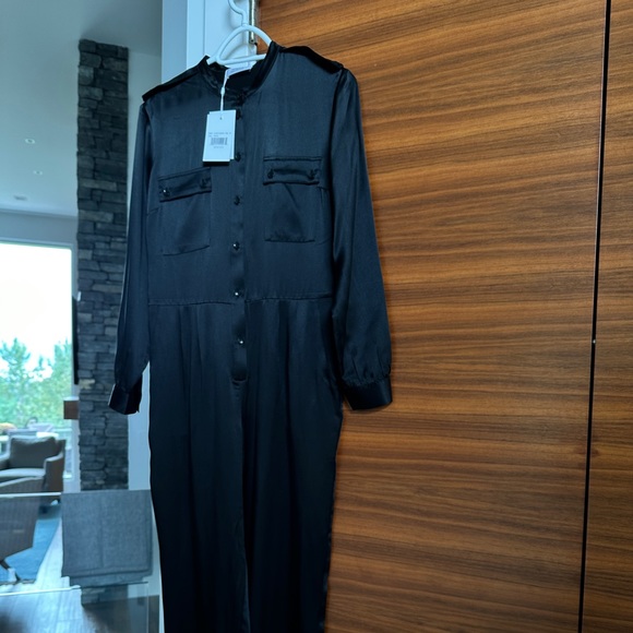 ANINE BING x Helena Christensen Rosalie jumpsuit - XS, 100% black silk - Picture 7 of 12